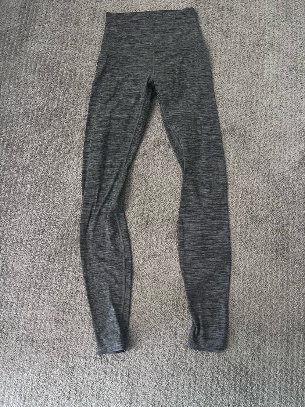 Lulu High-Waist Heathered Charcoal Leggings